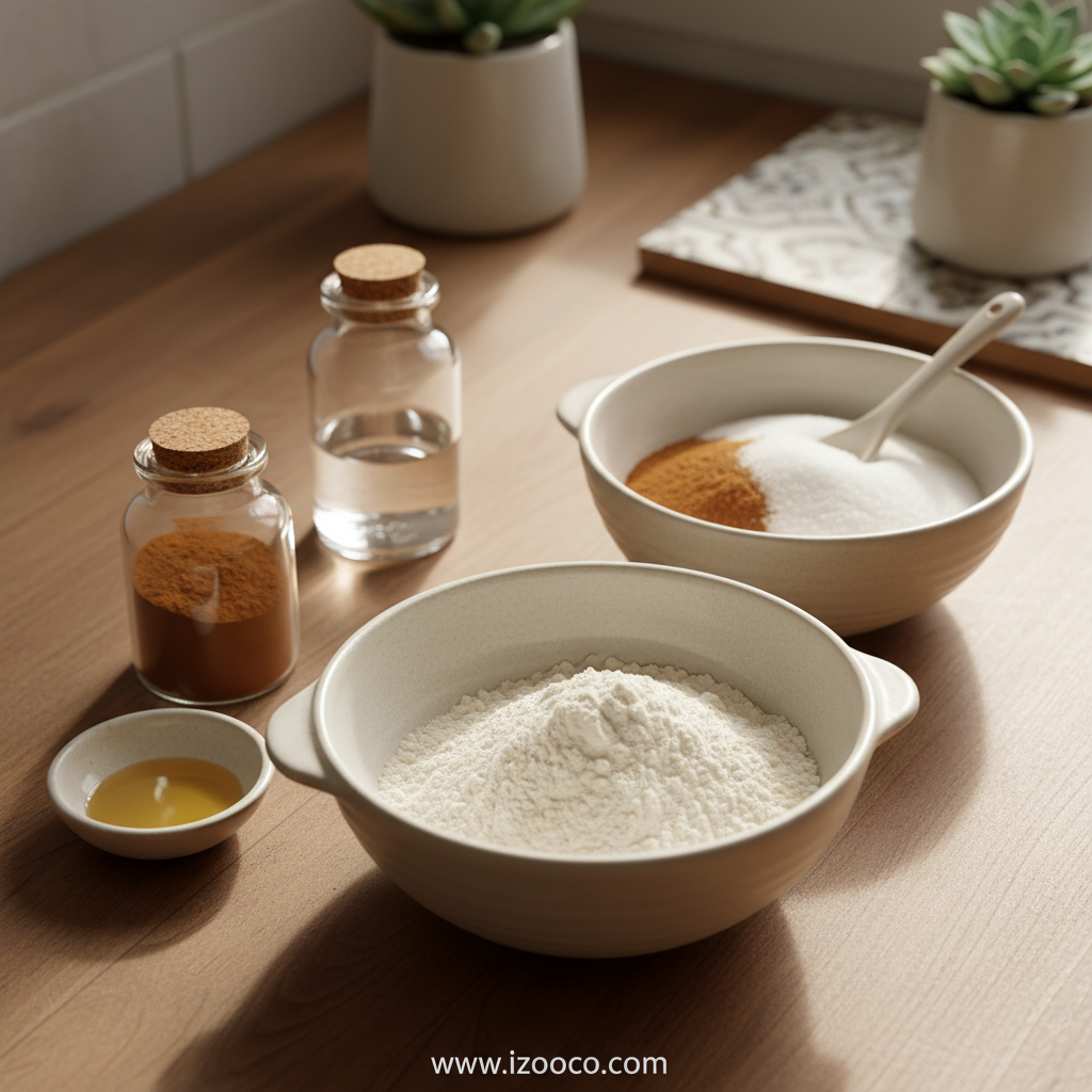 Ingredients for healthy air fryer churro bites