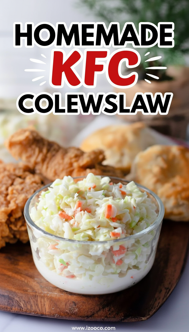 KFC Coleslaw Copycat Recipe: Classic Creamy Southern Slaw Perfect for BBQs & Picnics 1 KFC Coleslaw Copycat Recipe Bowl with creamy dressing