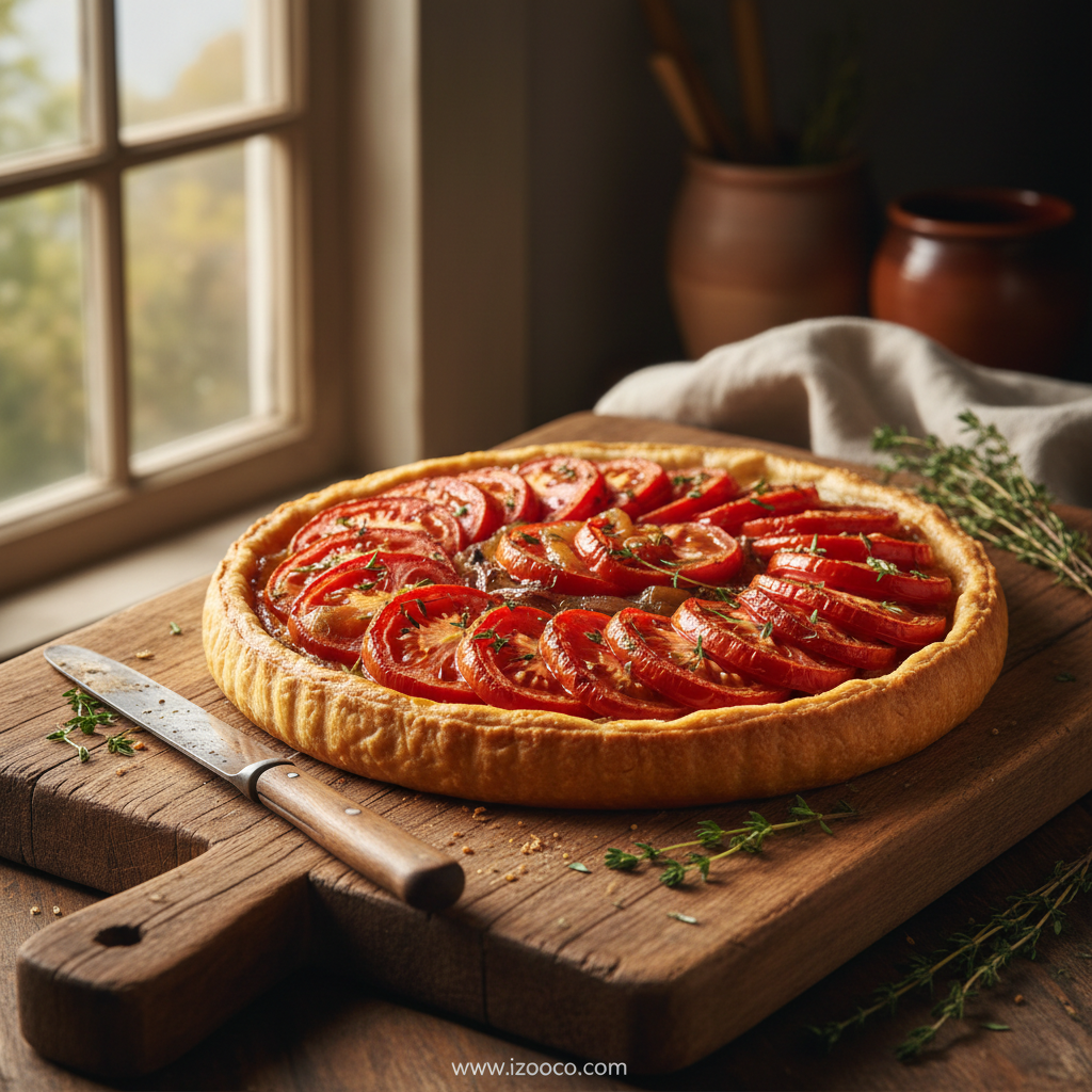 Beefsteak Tomato Tart with Caramelized Onions and Thyme