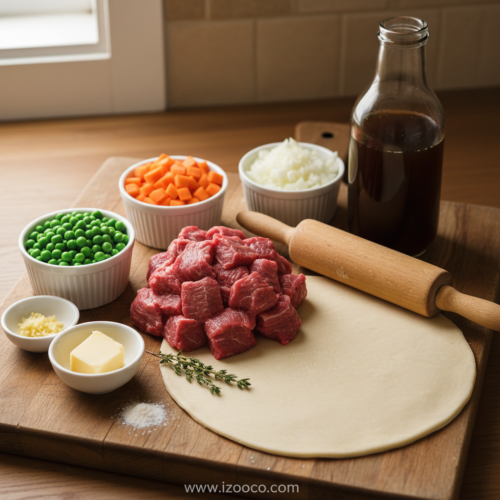 Ingredients for Classic Beef Pot Pie