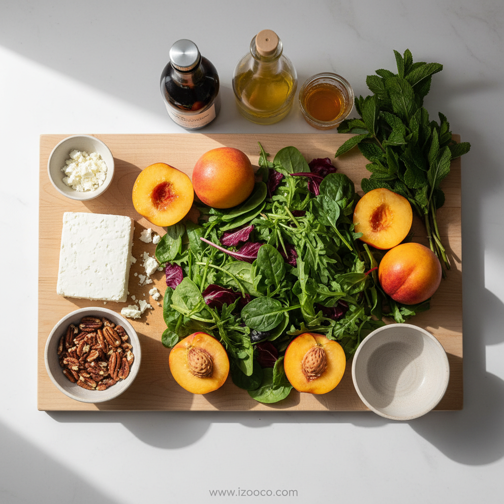 Ingredients for Grilled Peach Salad