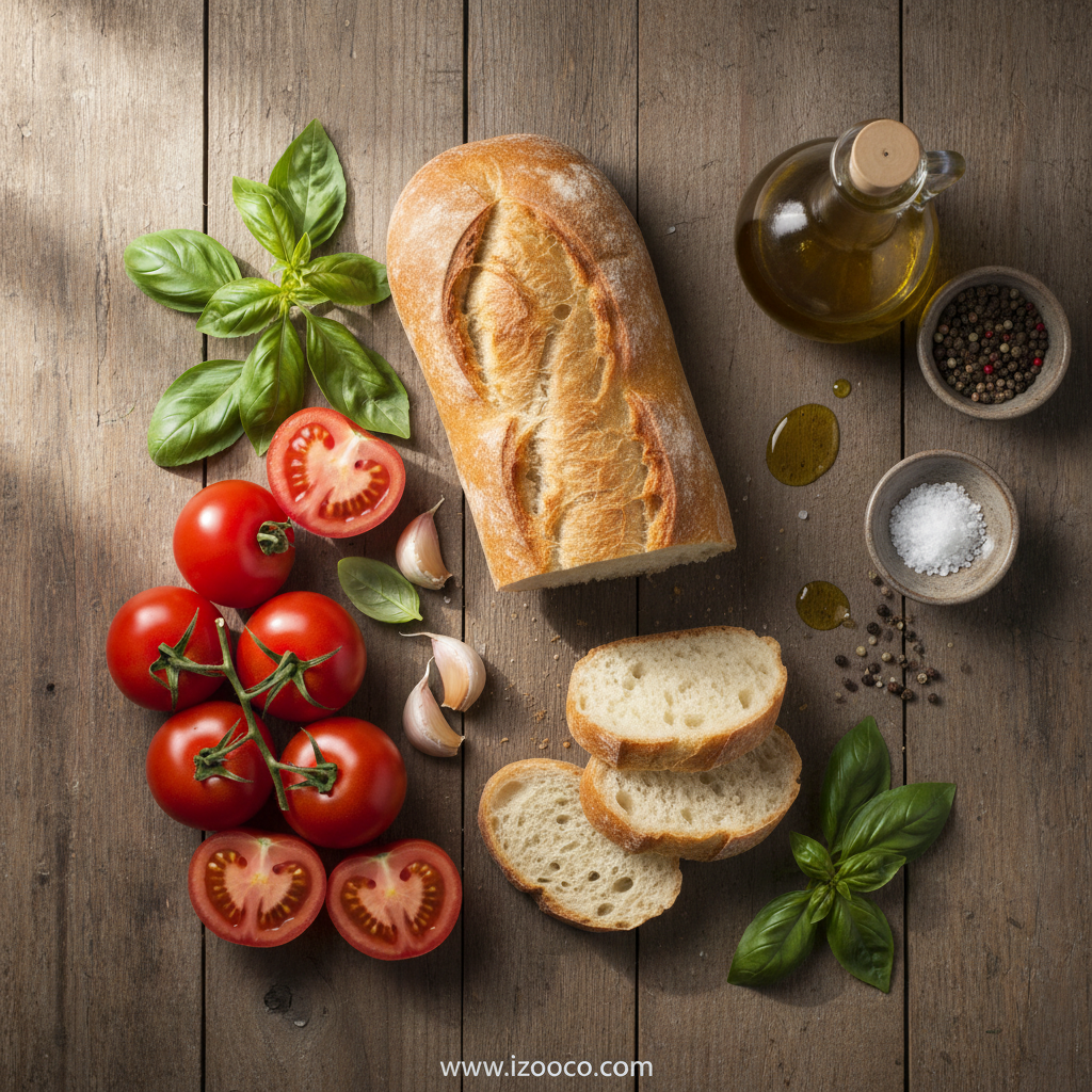 Ingredients for Rustic Italian Bruschetta