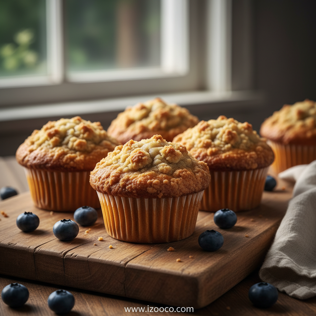 To Die For Blueberry Muffins with Crumble Topping