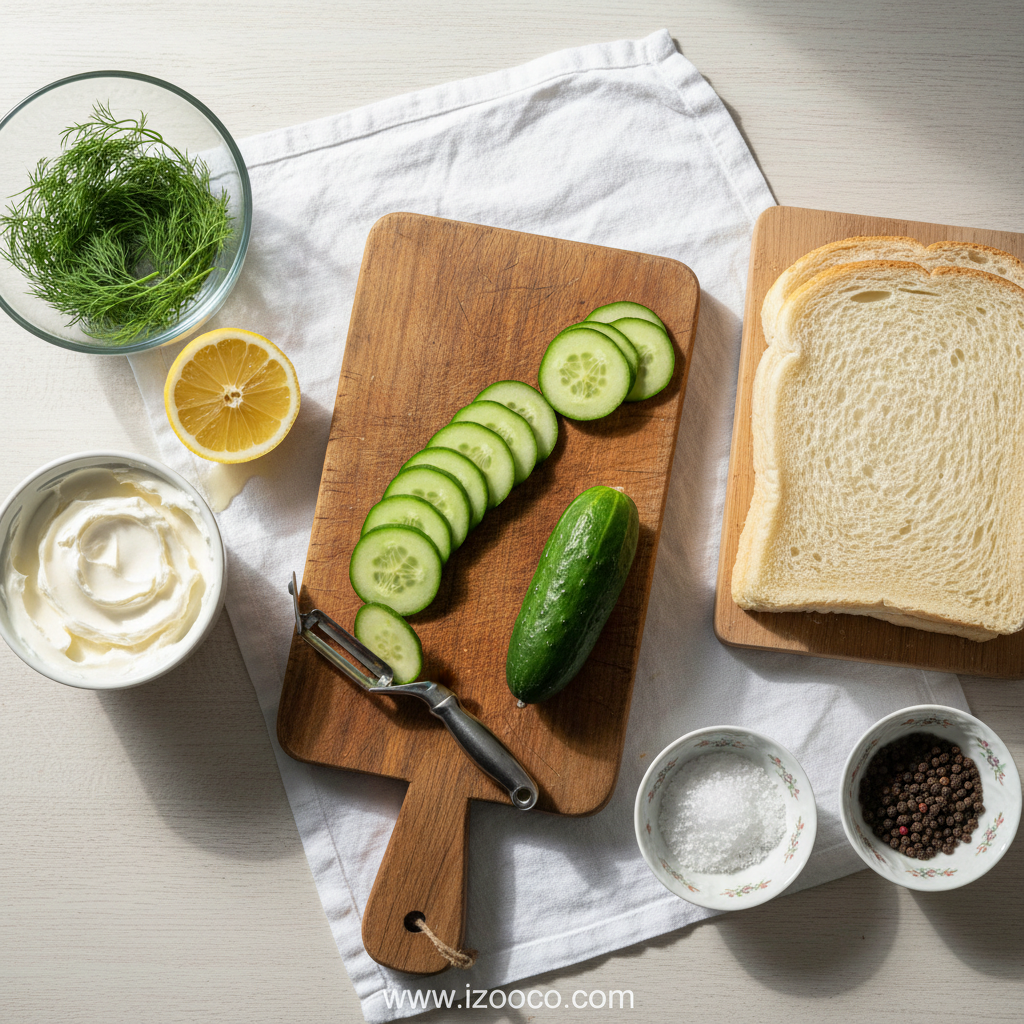 Classic Cucumber Sandwich: A Fresh and Elegant Tea Party Delight 2 Ingredients for Cucumber Sandwich