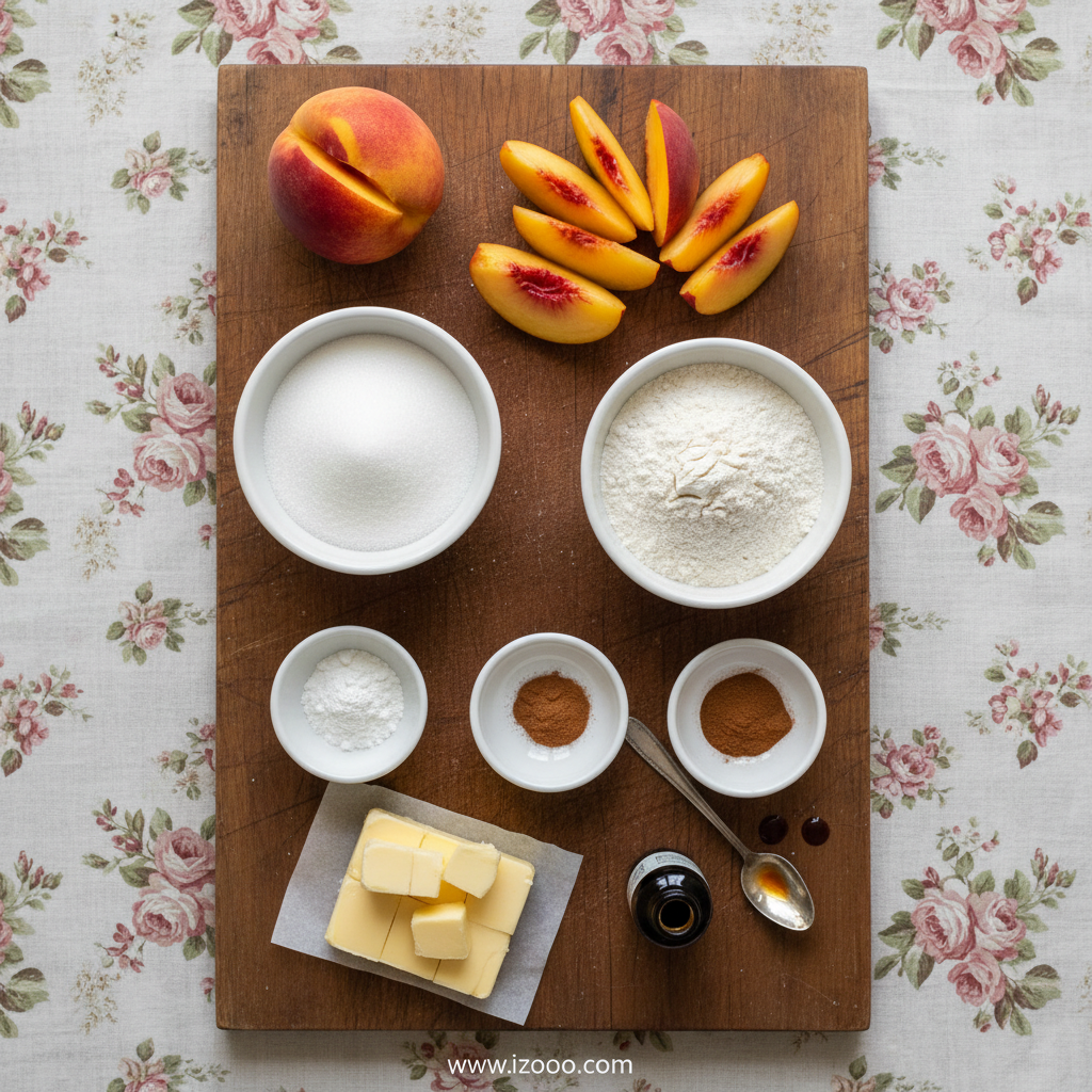 Ingredients for Paula Deen’s Peach Cobbler